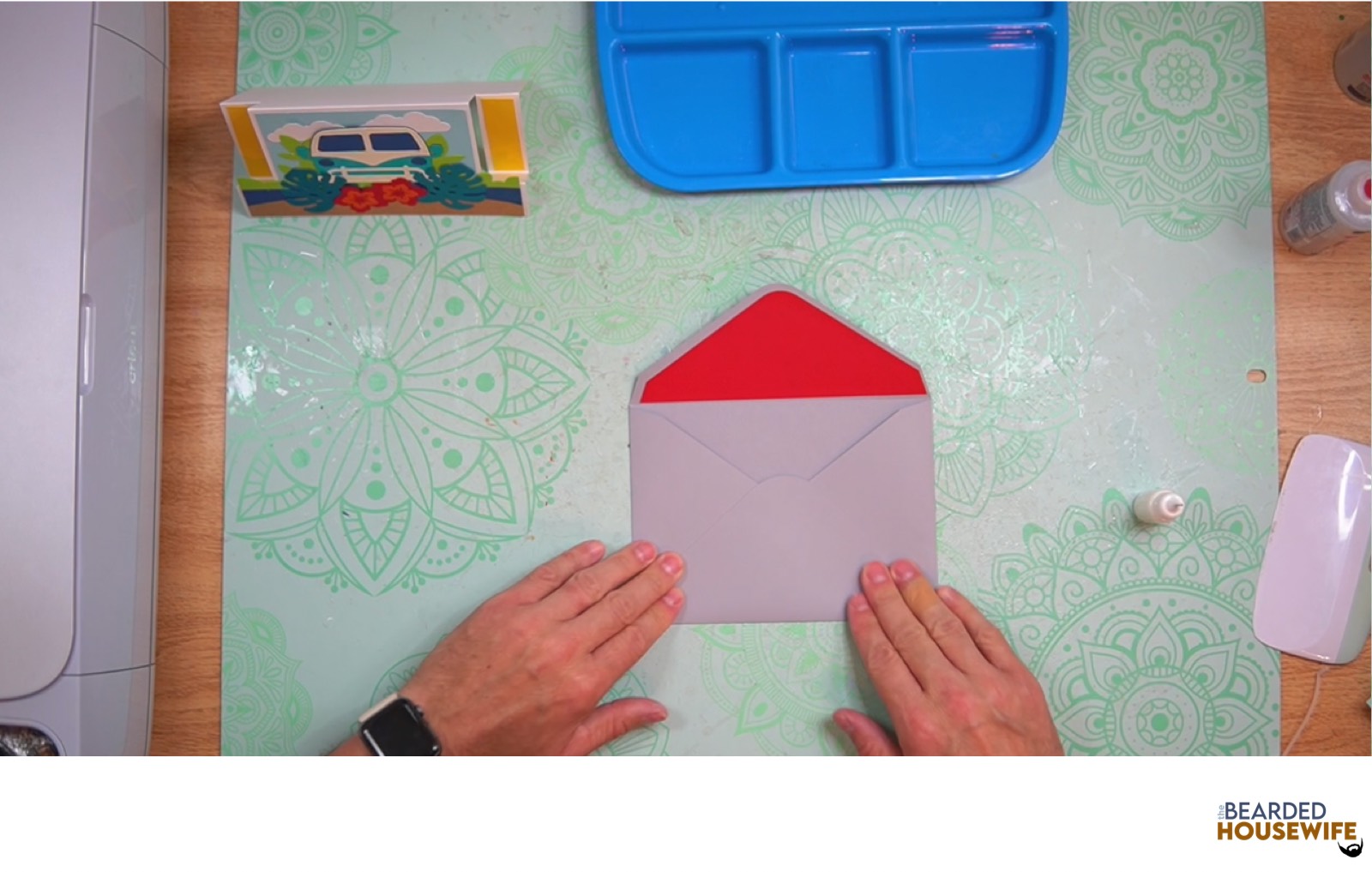 bring the bottom flap up to form the envelope