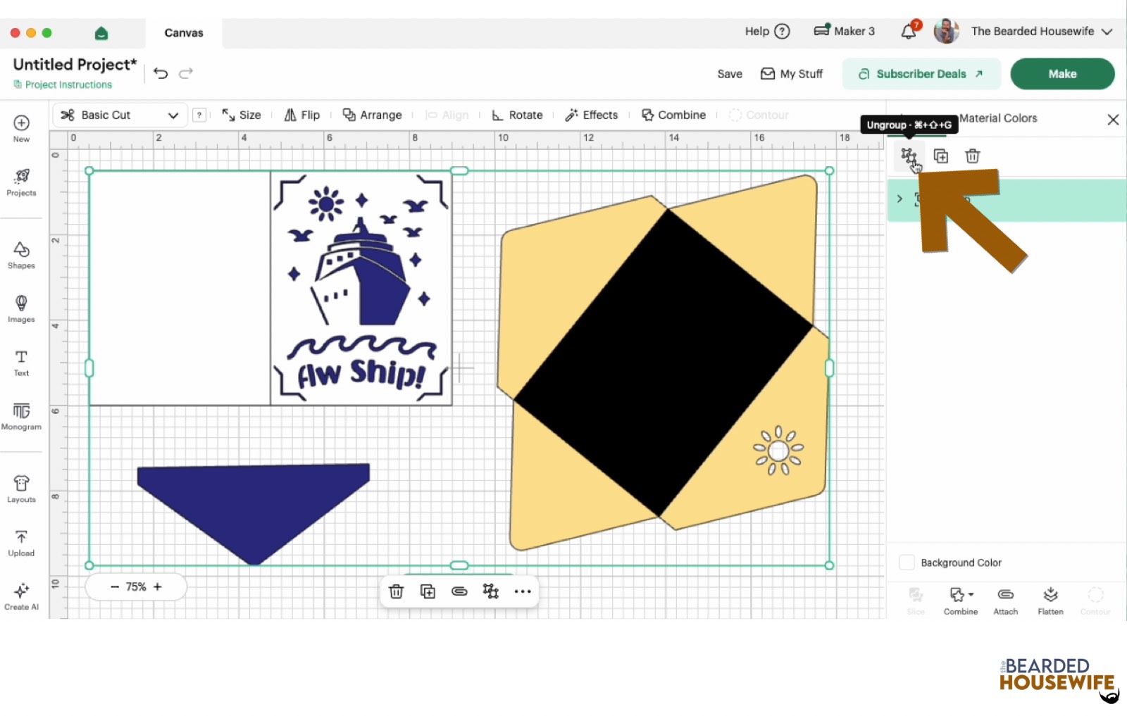 ungroup the design