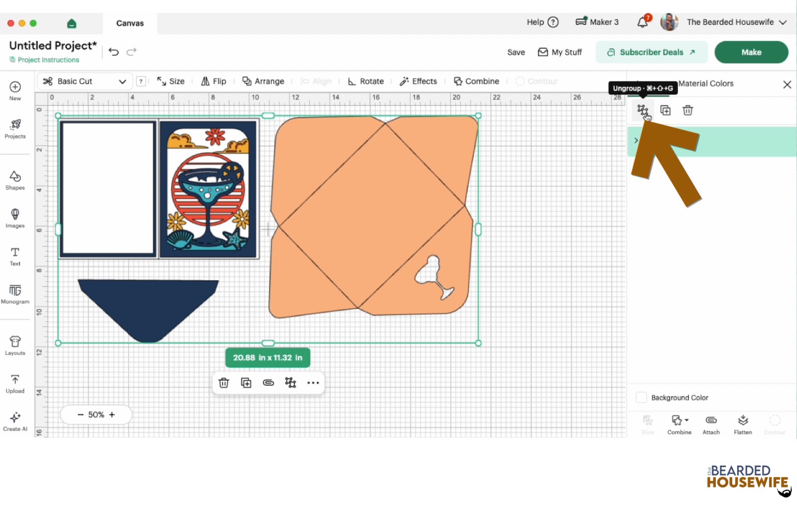 ungroup the design