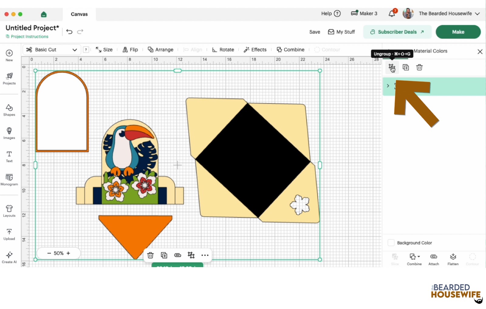 ungroup the design