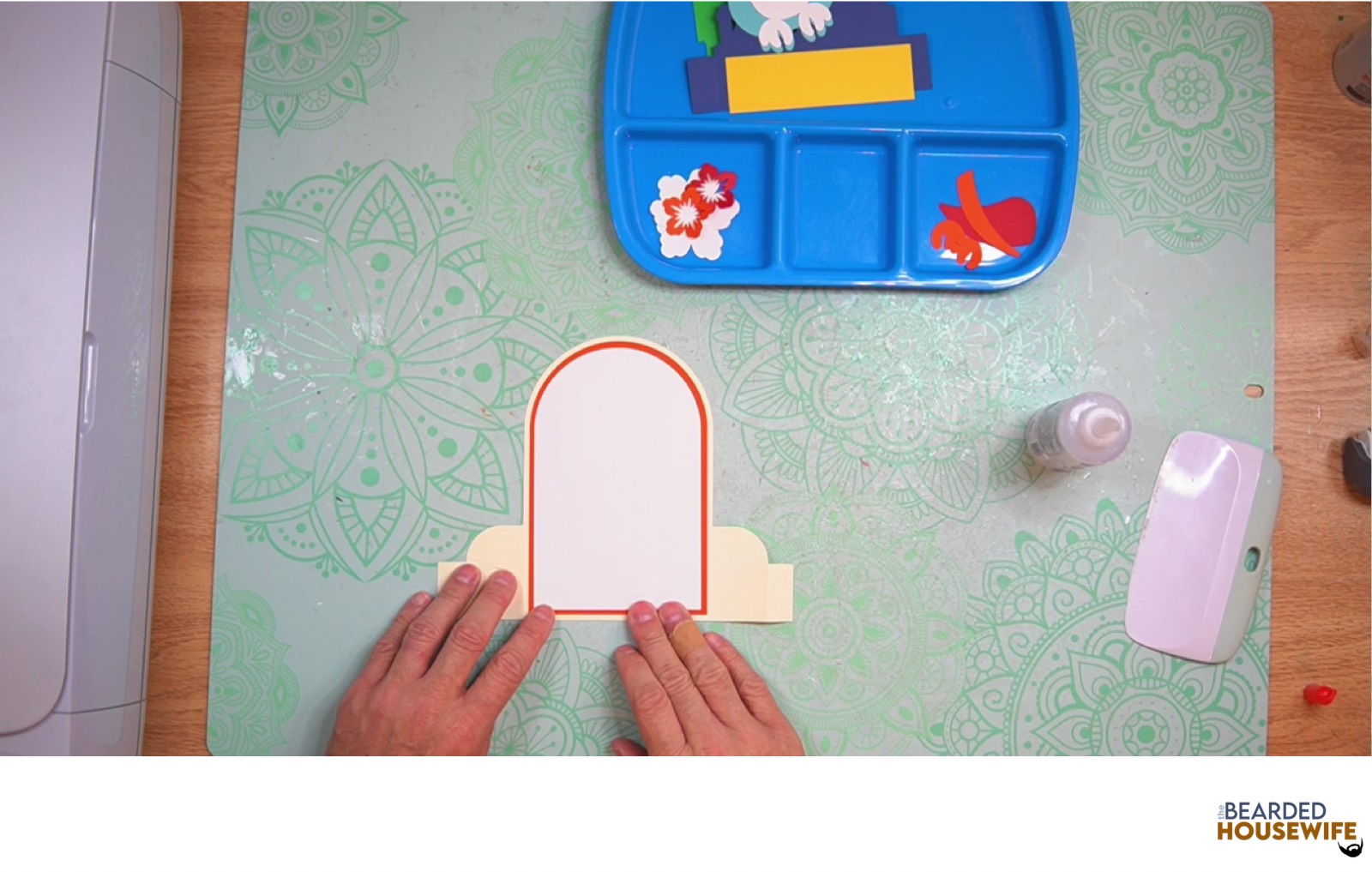 attach to the back of the card