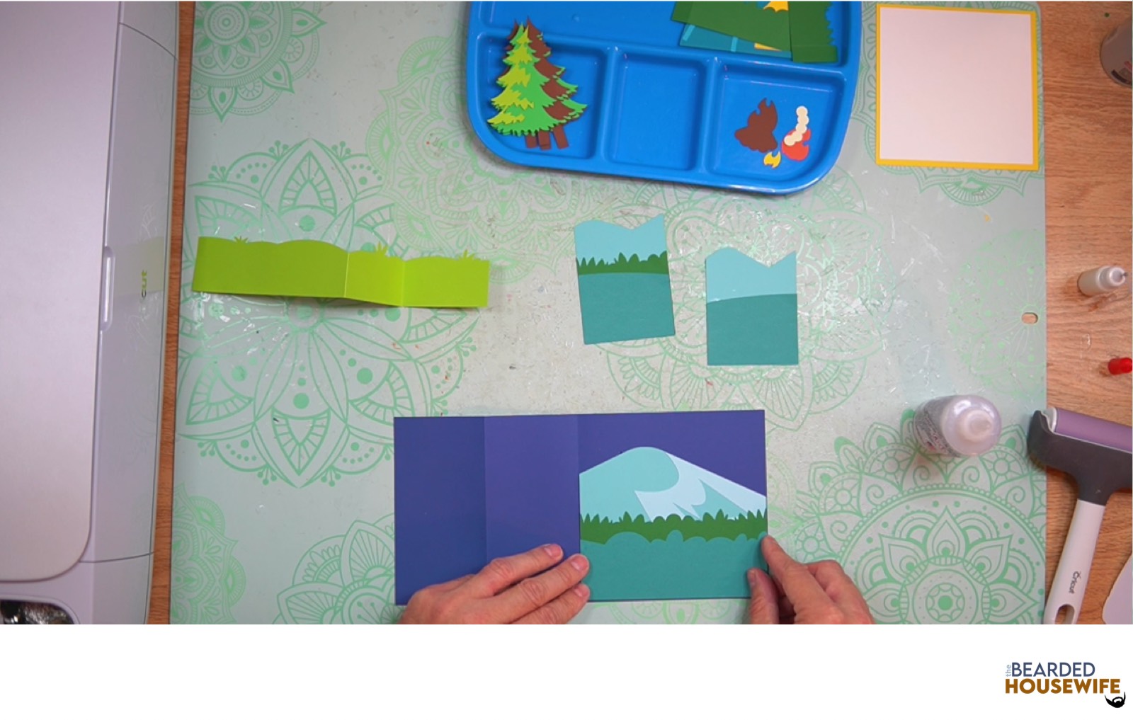 attach the cover panels to the card base