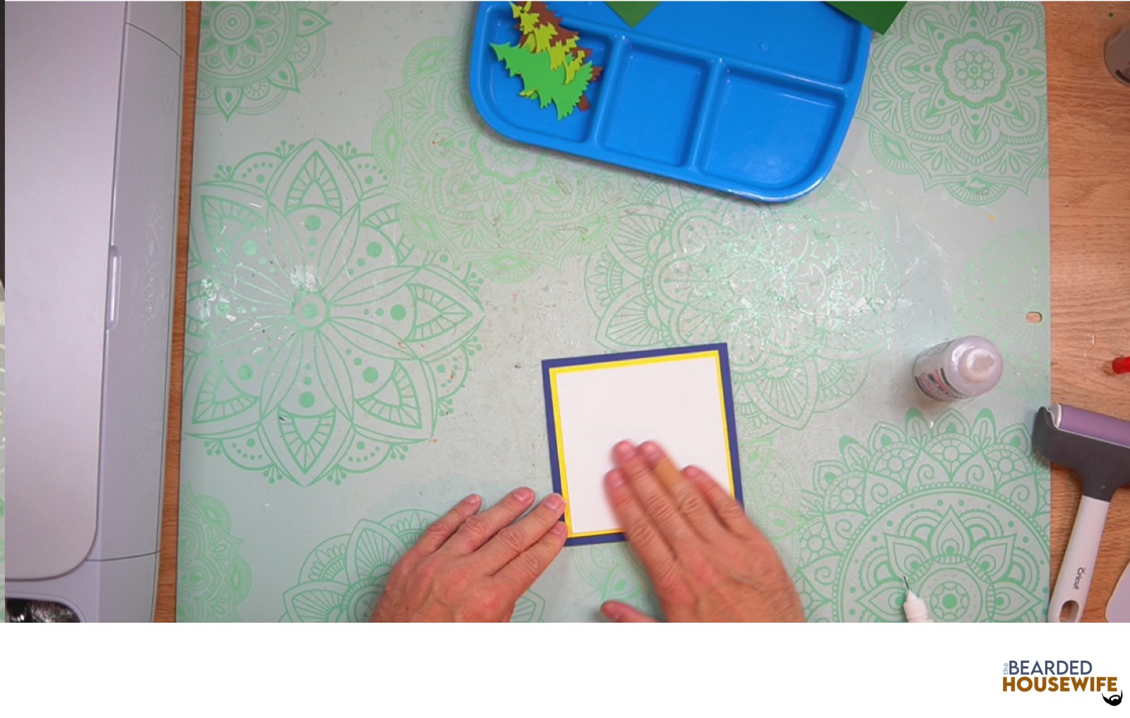 attach the messaging panel to the back of the card