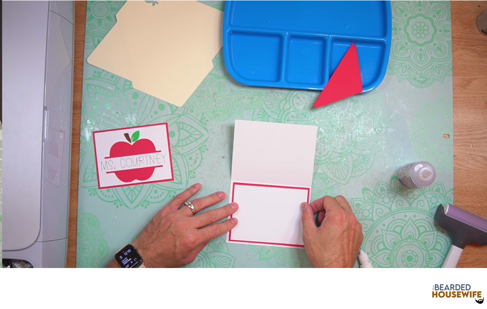 attach the messaging panel to the inside of the card