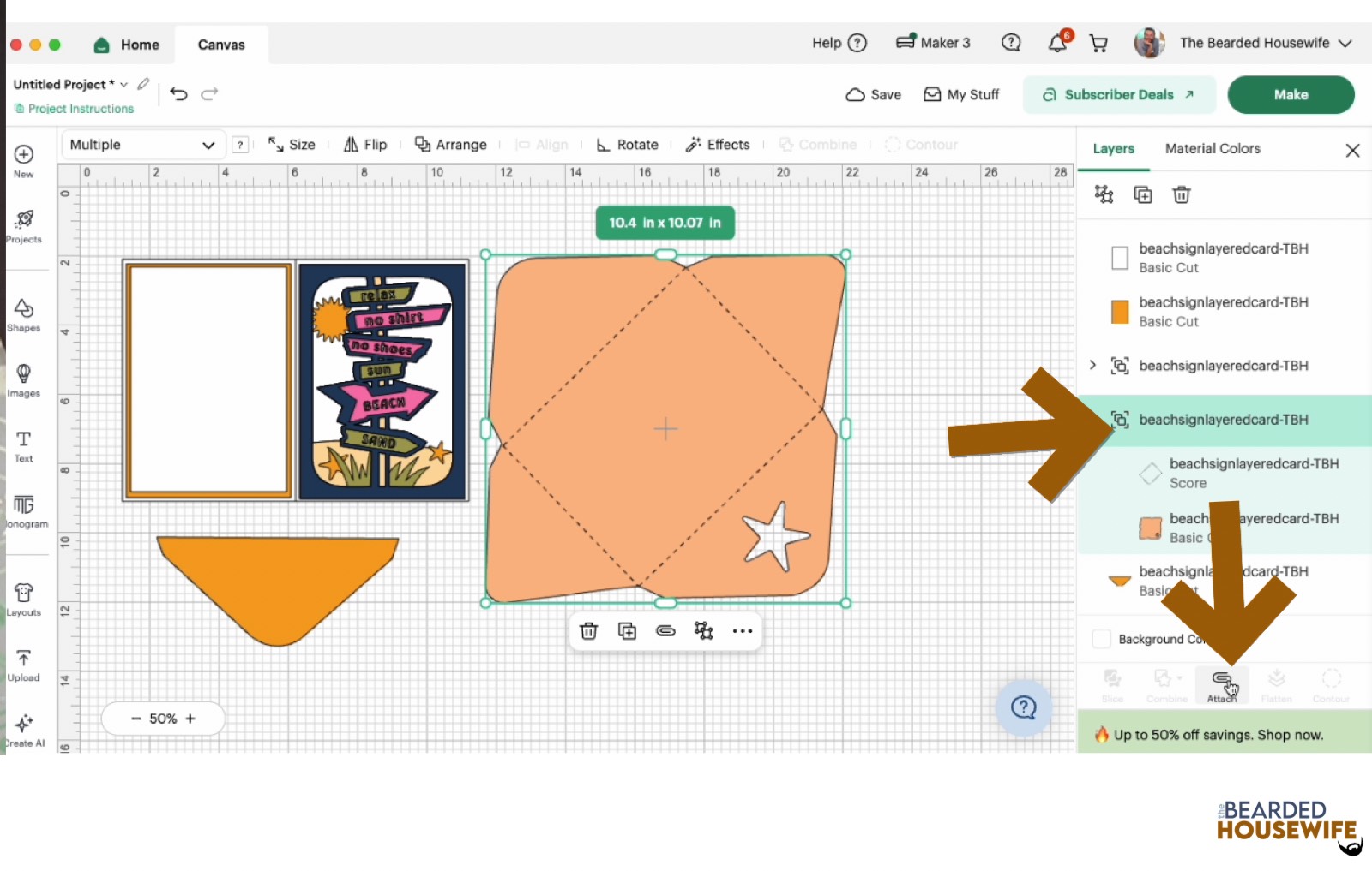 highlight the group and attach
