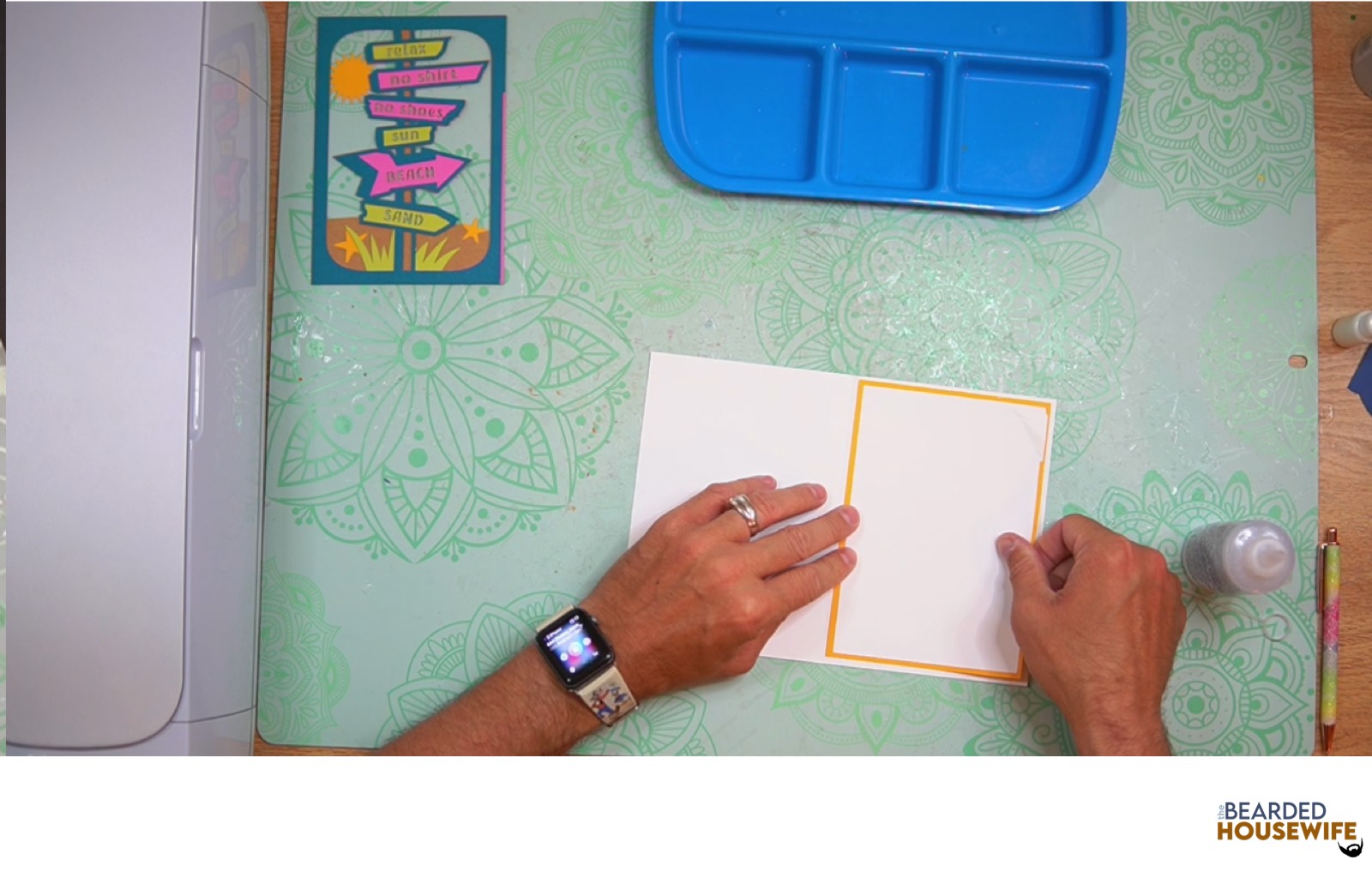 attach the messaging panel to the inside of the card