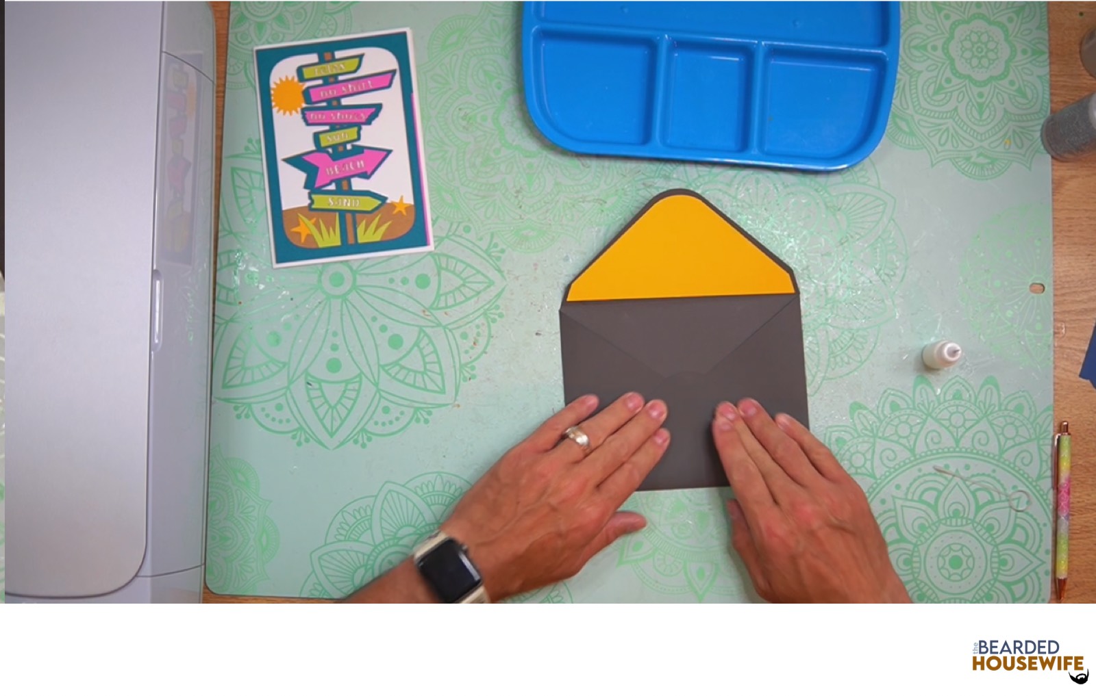 bring the bottom flap up to form the envelope
