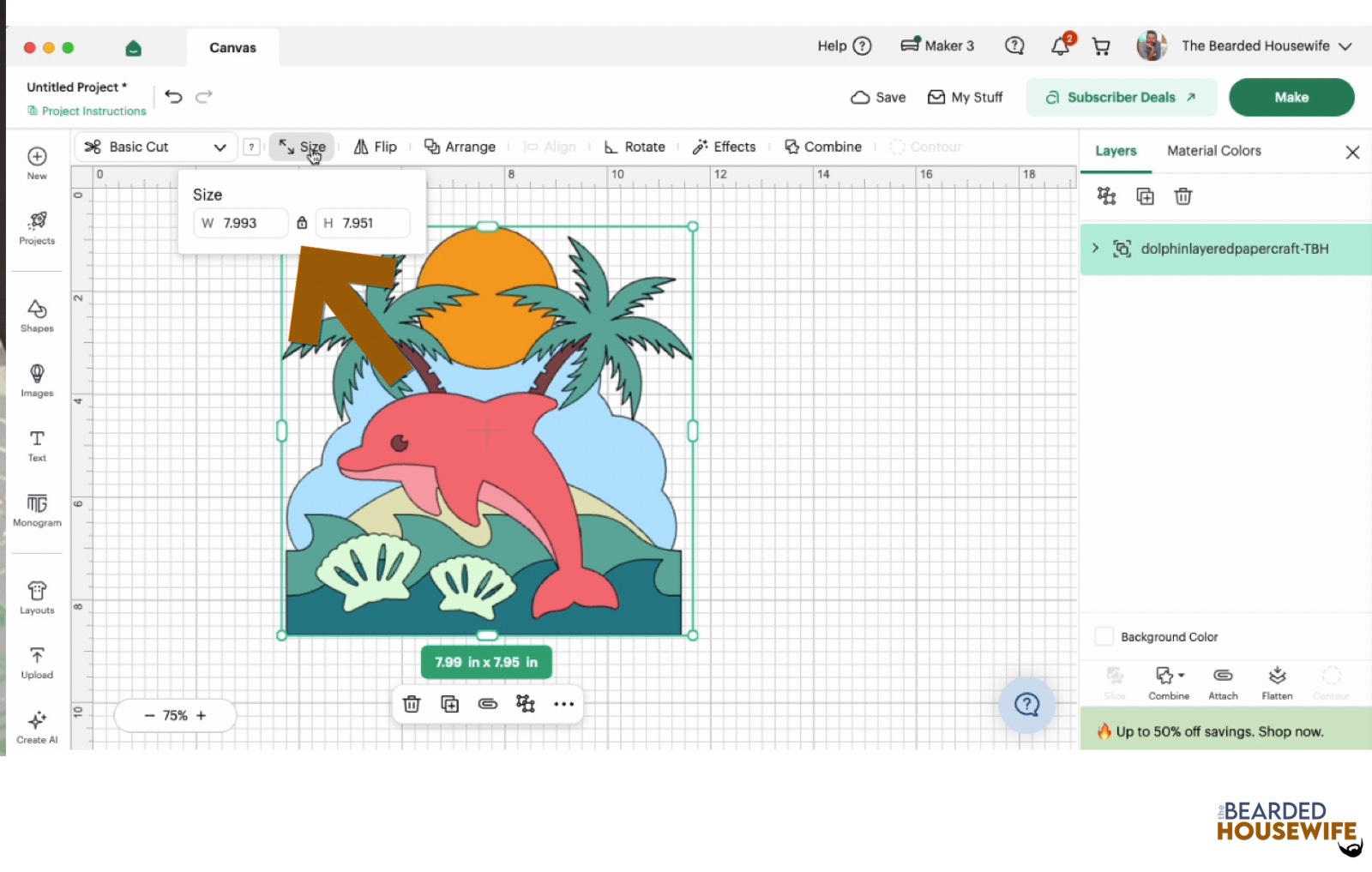 resize the design