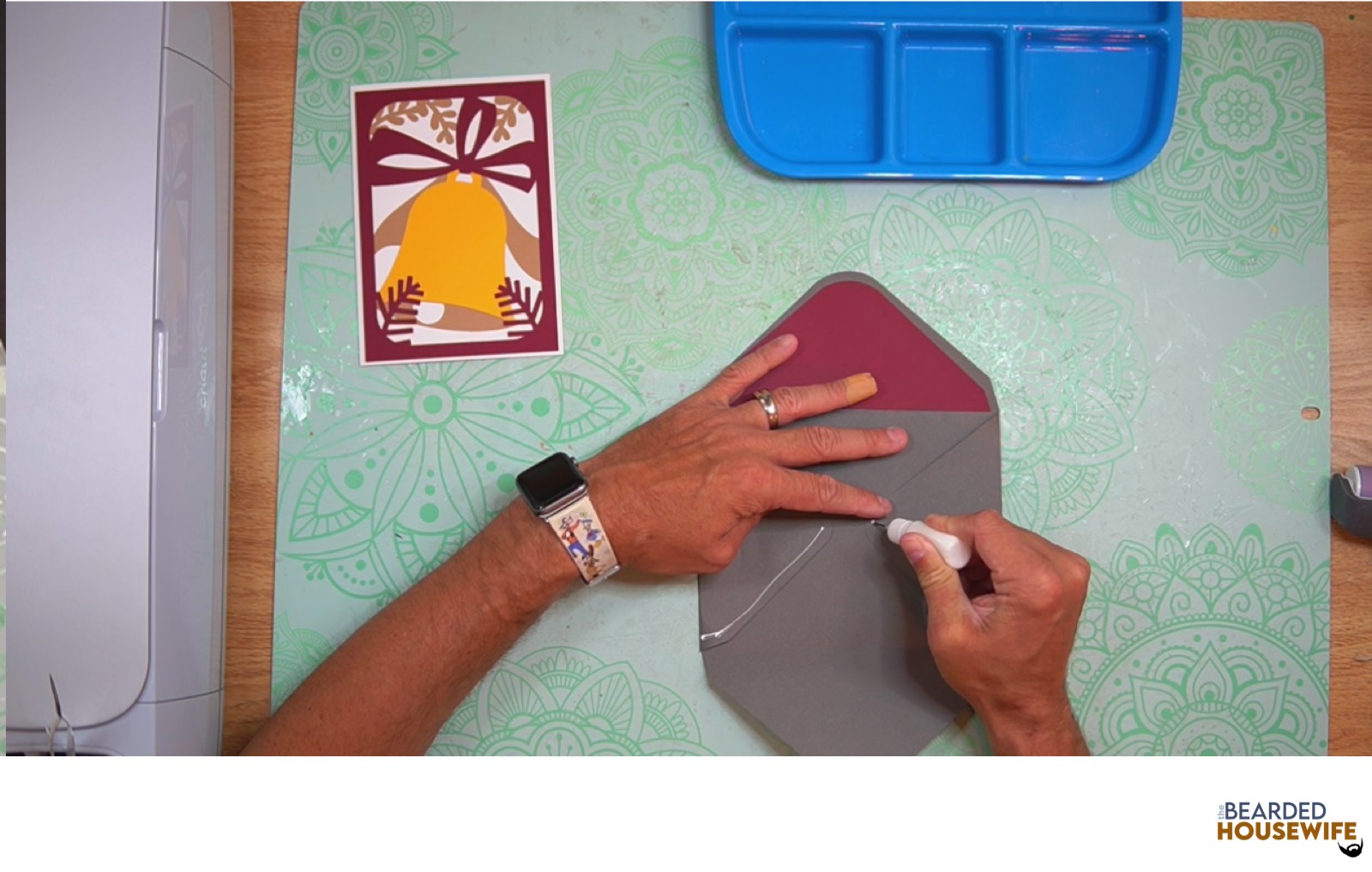 add glue to the bottom of the side flaps
