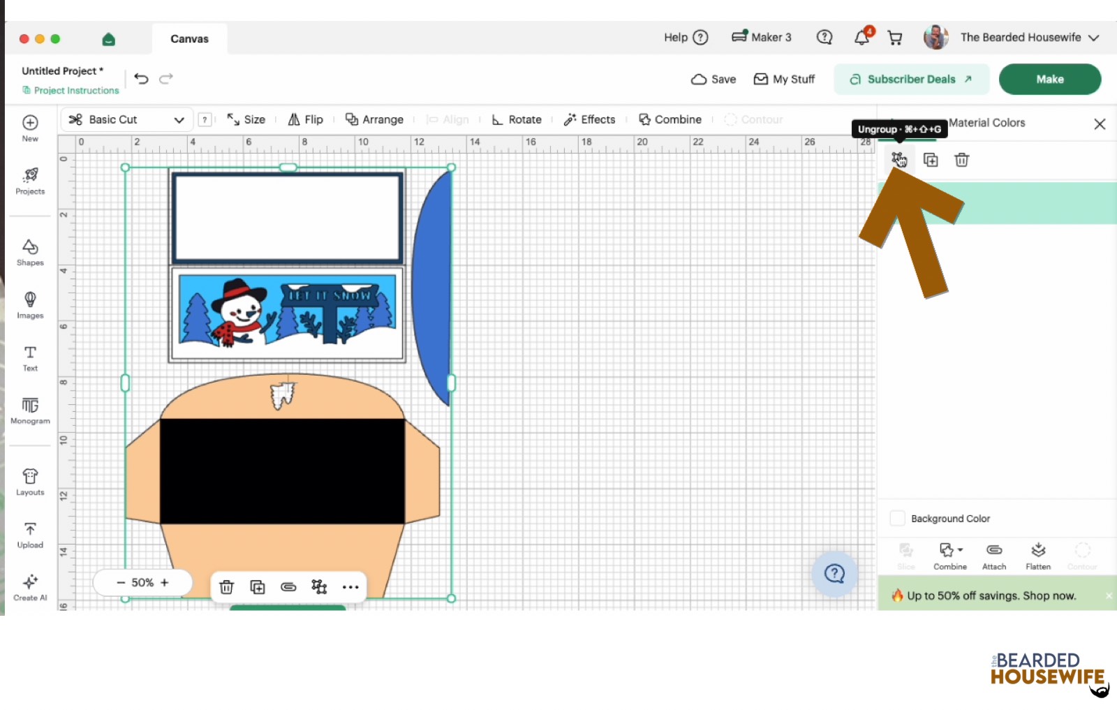 ungroup the design