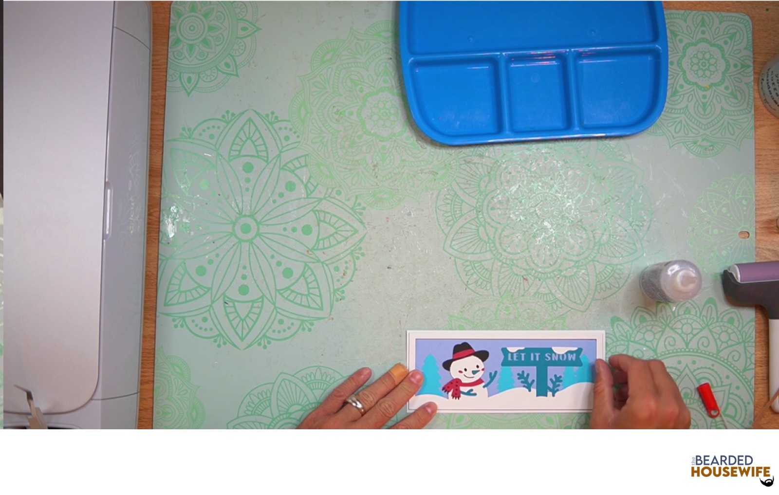 add the front cover panel to the front of the card