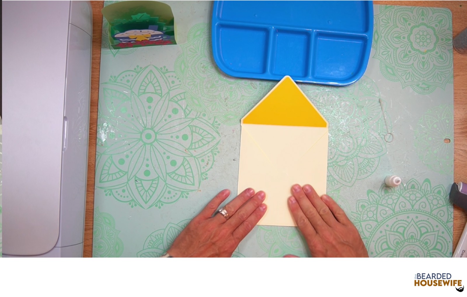 bring the bottom flap up to form the envelope