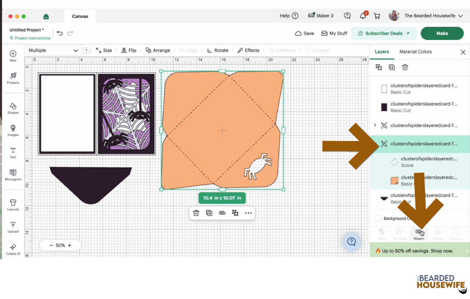 highlight the group and attach