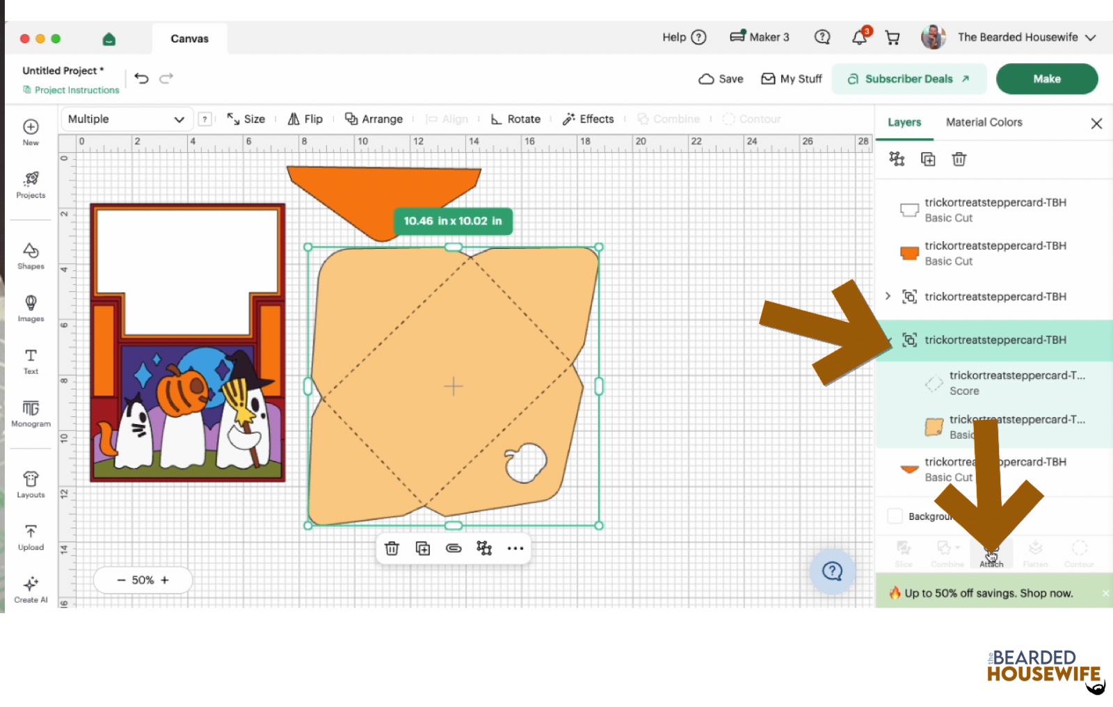 highlight the group and attach
