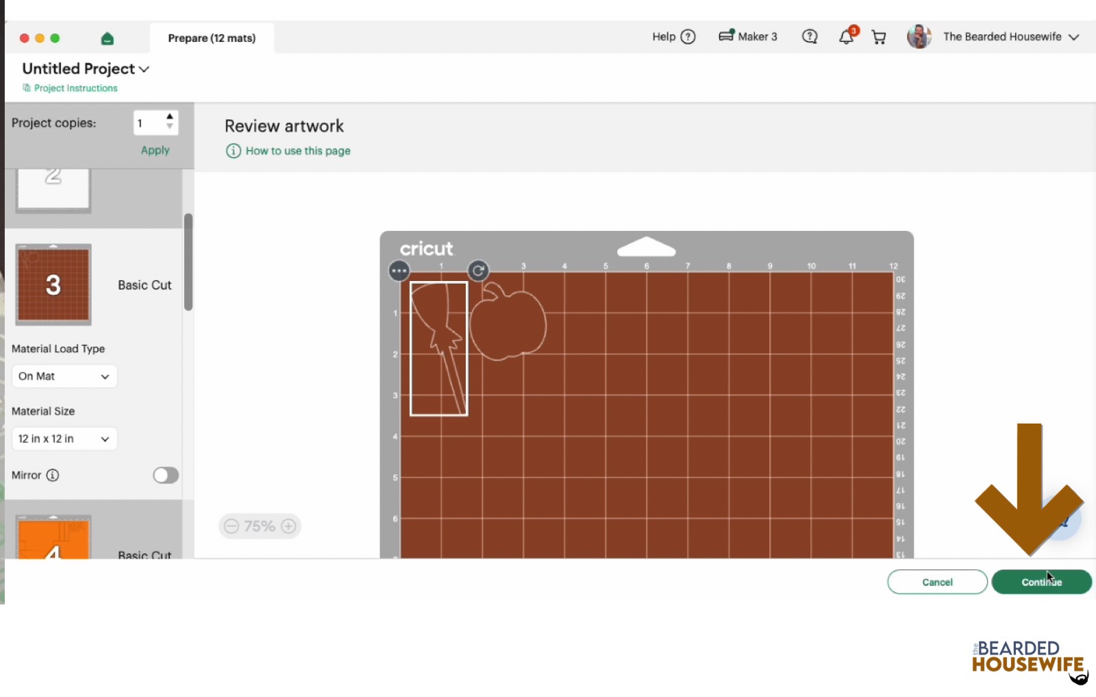 click continue