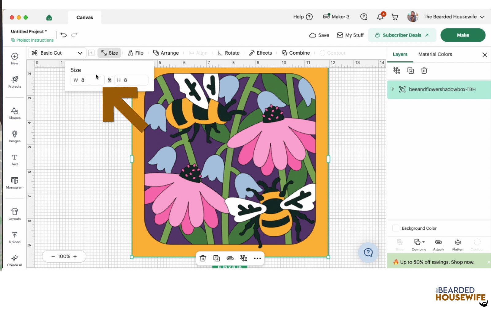 resize the design