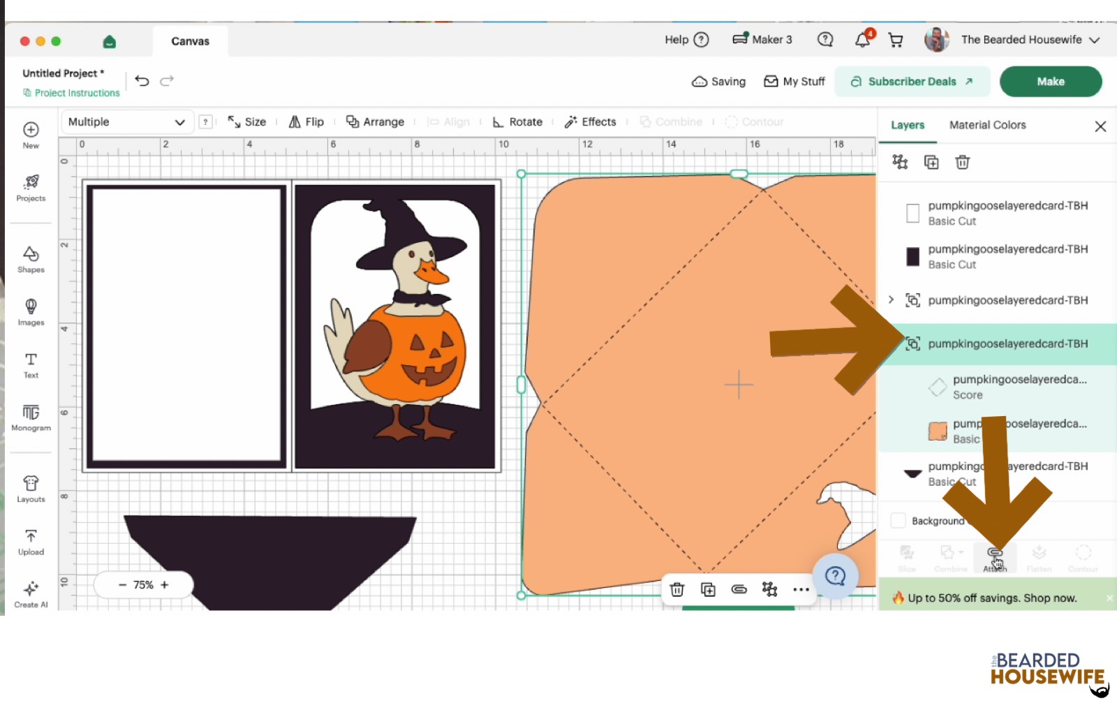 highlight the group and attach