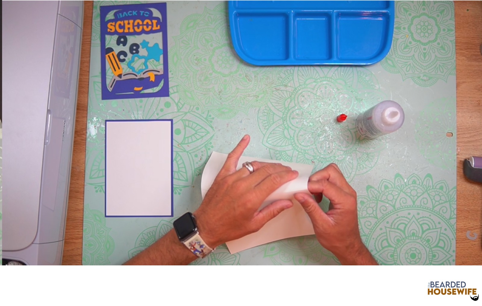 fold the card base