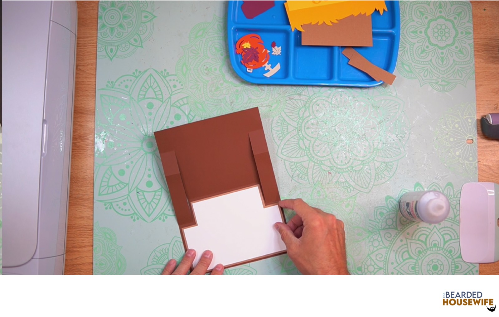 attach to the inside of the card