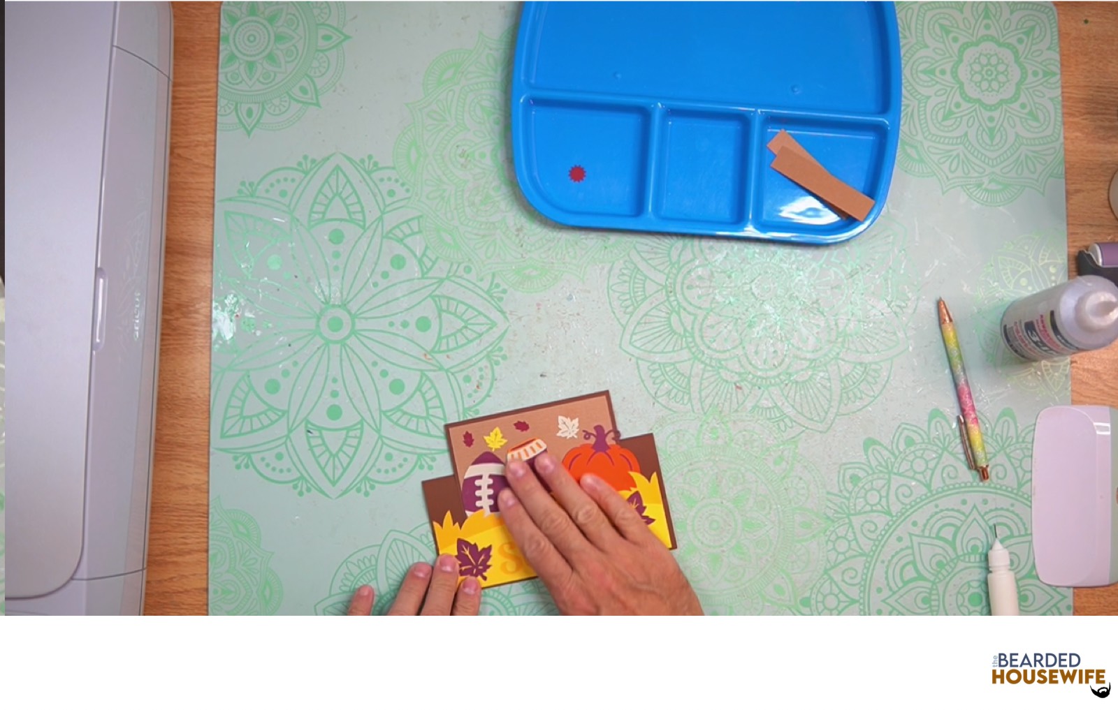 attach to the front of the card