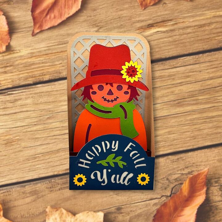 Fall Y'all Scarecrow Box Card