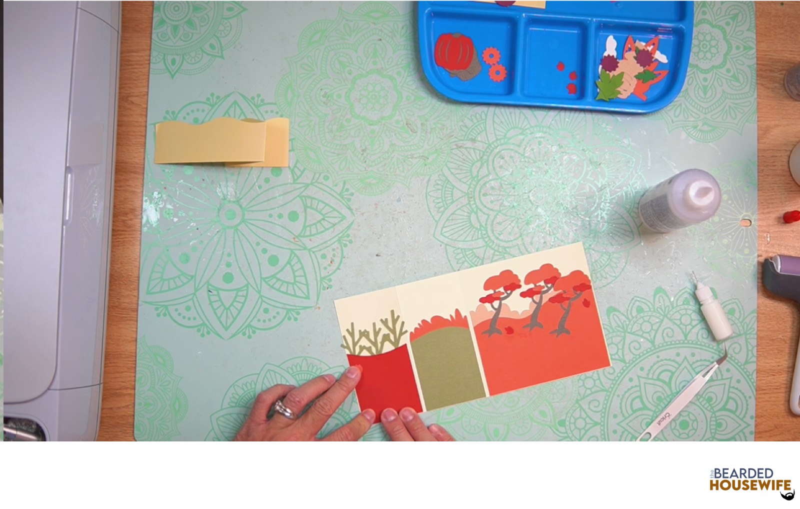 attach the cover panels to the card base