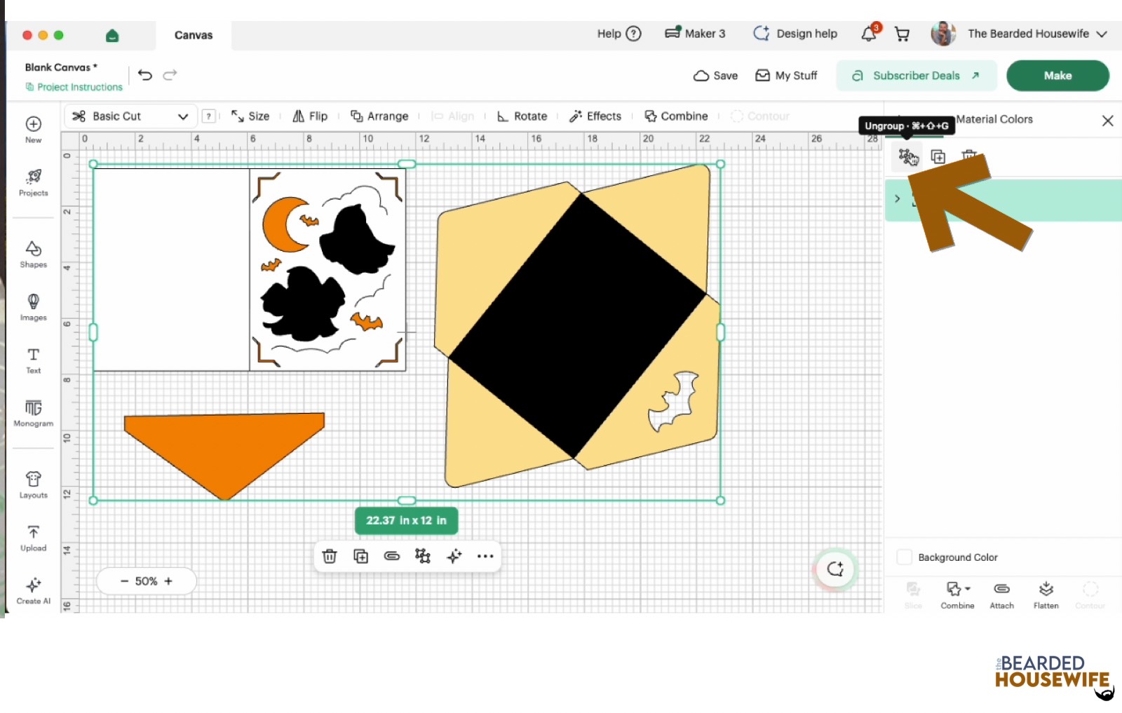 ungroup the design