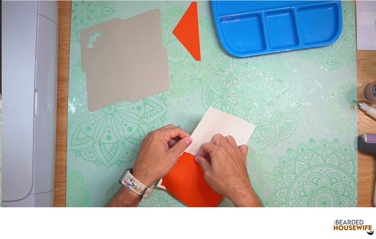 insert the insert layer into the slits on the card