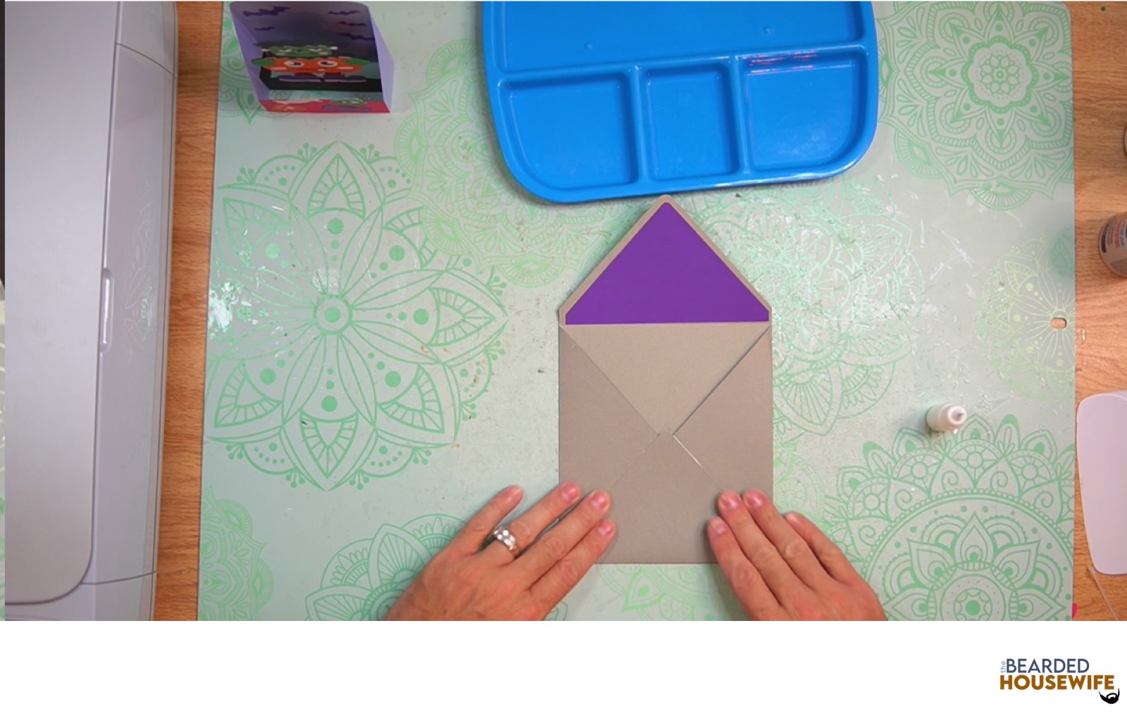 bring the bottom flap up to form the envelope