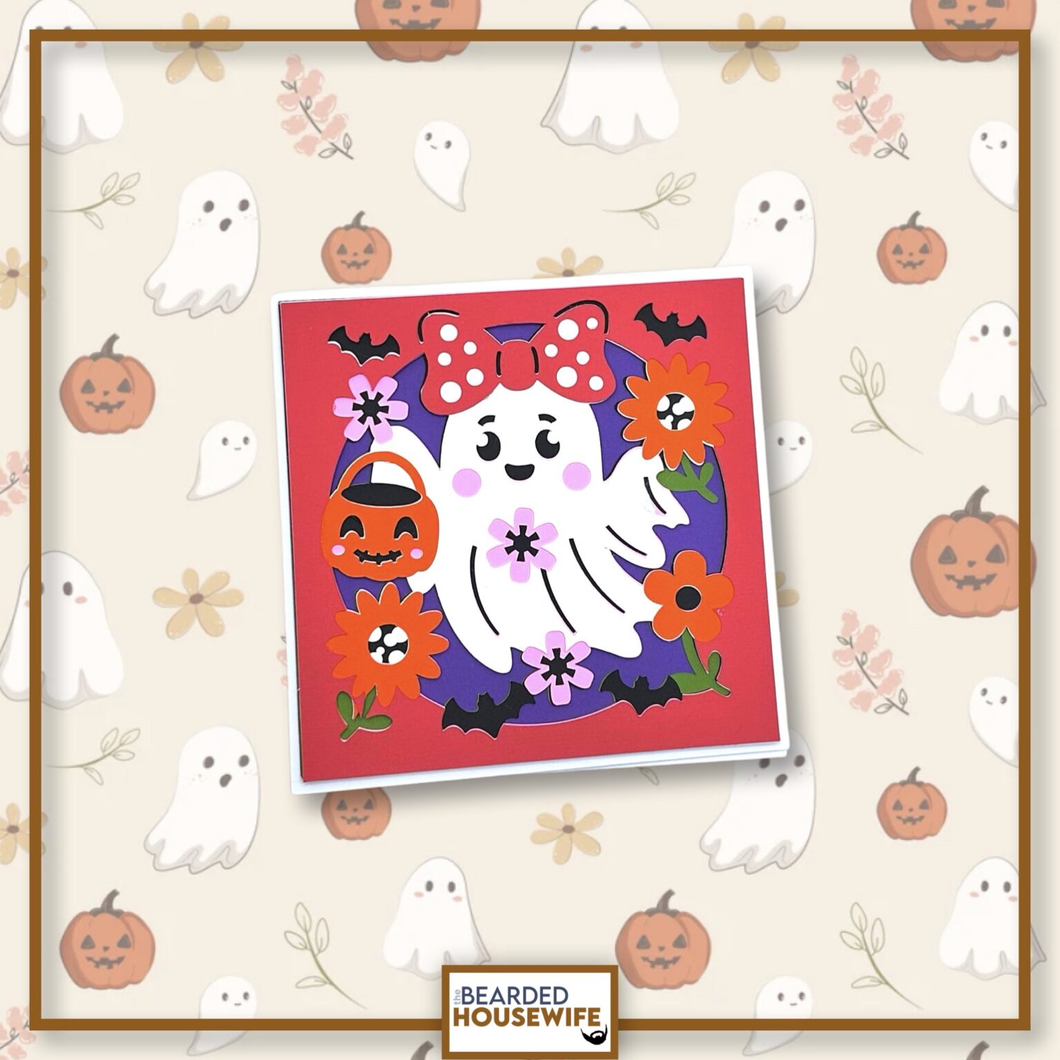 How to Make Pretty Ghost Layered Cards - The Bearded Housewife
