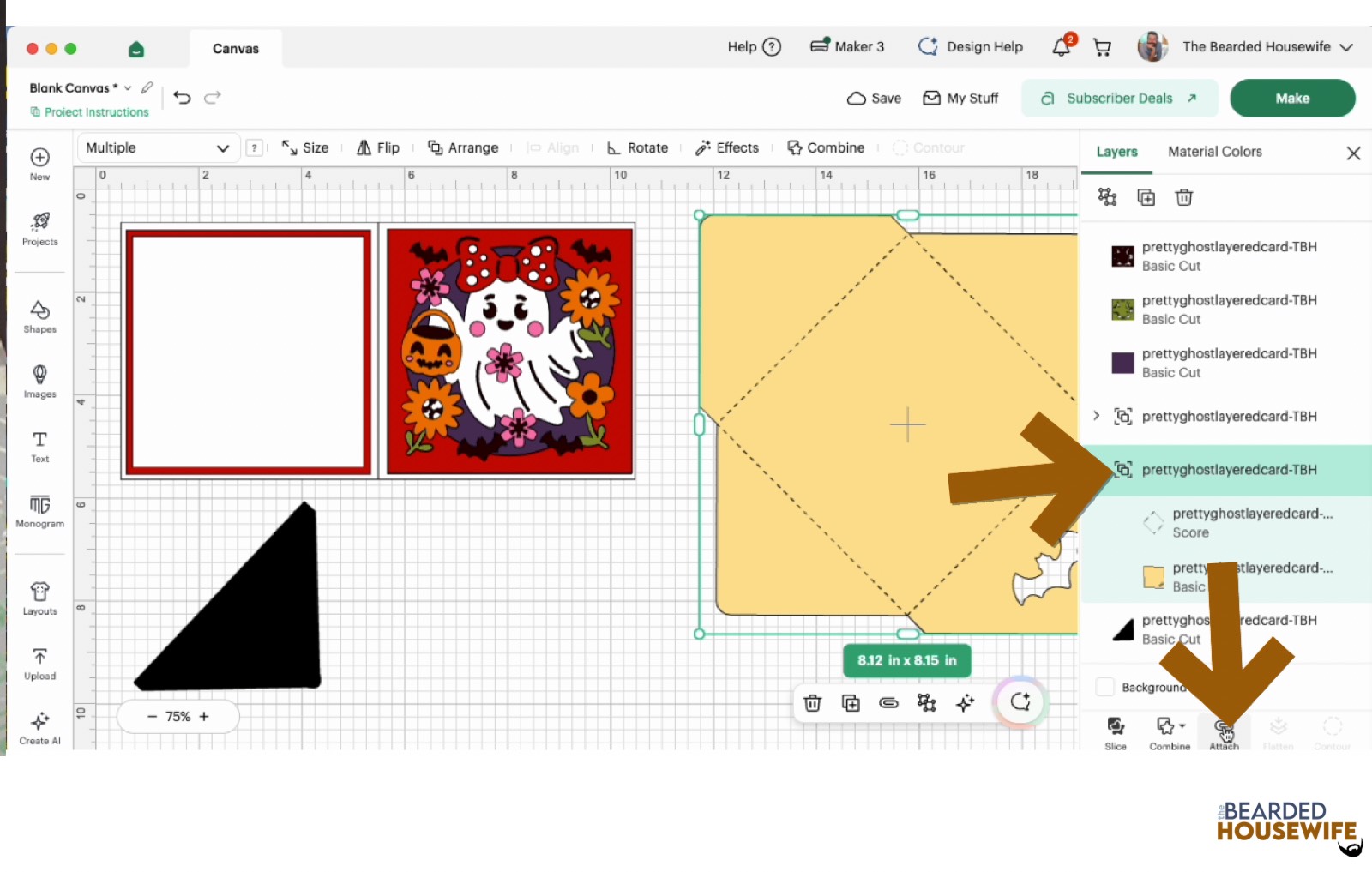 highlight the group and attach